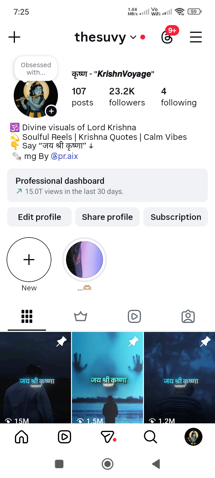 The Suvi social media page